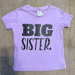 Big Sister Purple Kids T-Shirt size 4